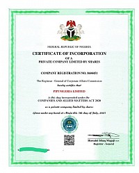 OFFICIAL ANNOUNCEMENT: PIPI NIGERIA IS NOW PIPI NIGERIA LIMITED (PNL)! 🎉📜 Duly Registered and Certified by the Corporate Affairs Commission (CAC)📅 Certification Date: July 5, 2025