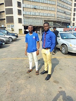 The MD with his Friend and Coursemate, Mr. Ifeanyi, at Ibadan Museum Tower, 2018