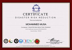 The Company MD is awarded Certificate on Disaster Risk Reduction Training by La Plage Metaverse