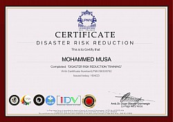 The Company MD is awarded Certificate on Disaster Risk Reduction Training by La Plage Metaverse
