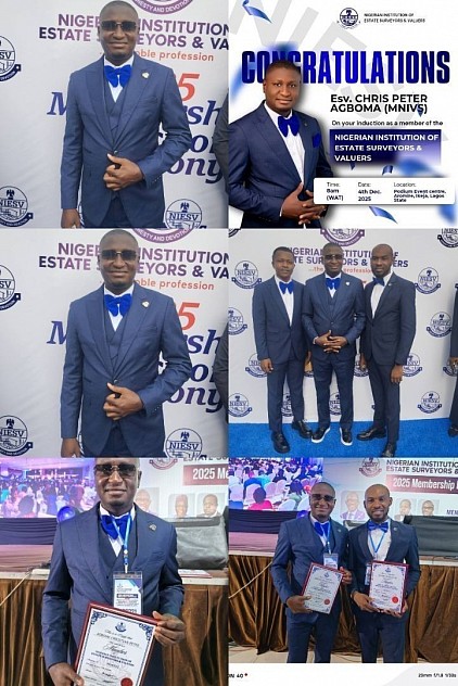Congratulations Christian Perter Agboma On Your NIESV Induction! Pipi Wishes You More Success Ahead!!!