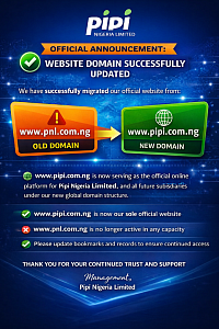 Our new website is www.pipi.com.ng