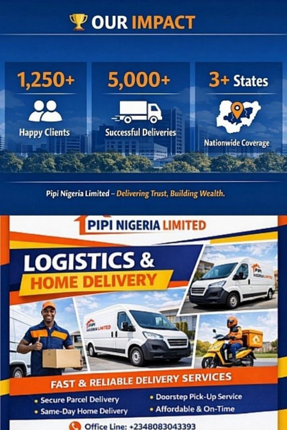 Pipi Nigeria Limited Home Delivery Services