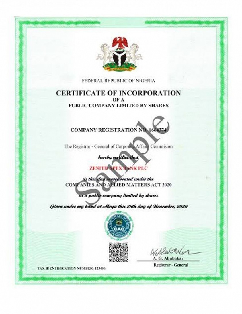 Sample of the Certificate you will get