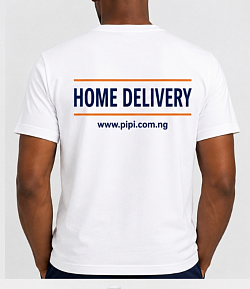 Back View of our Home Delivery Tshirt