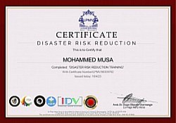 The MD is a Certified Risk & Disaster Manager
